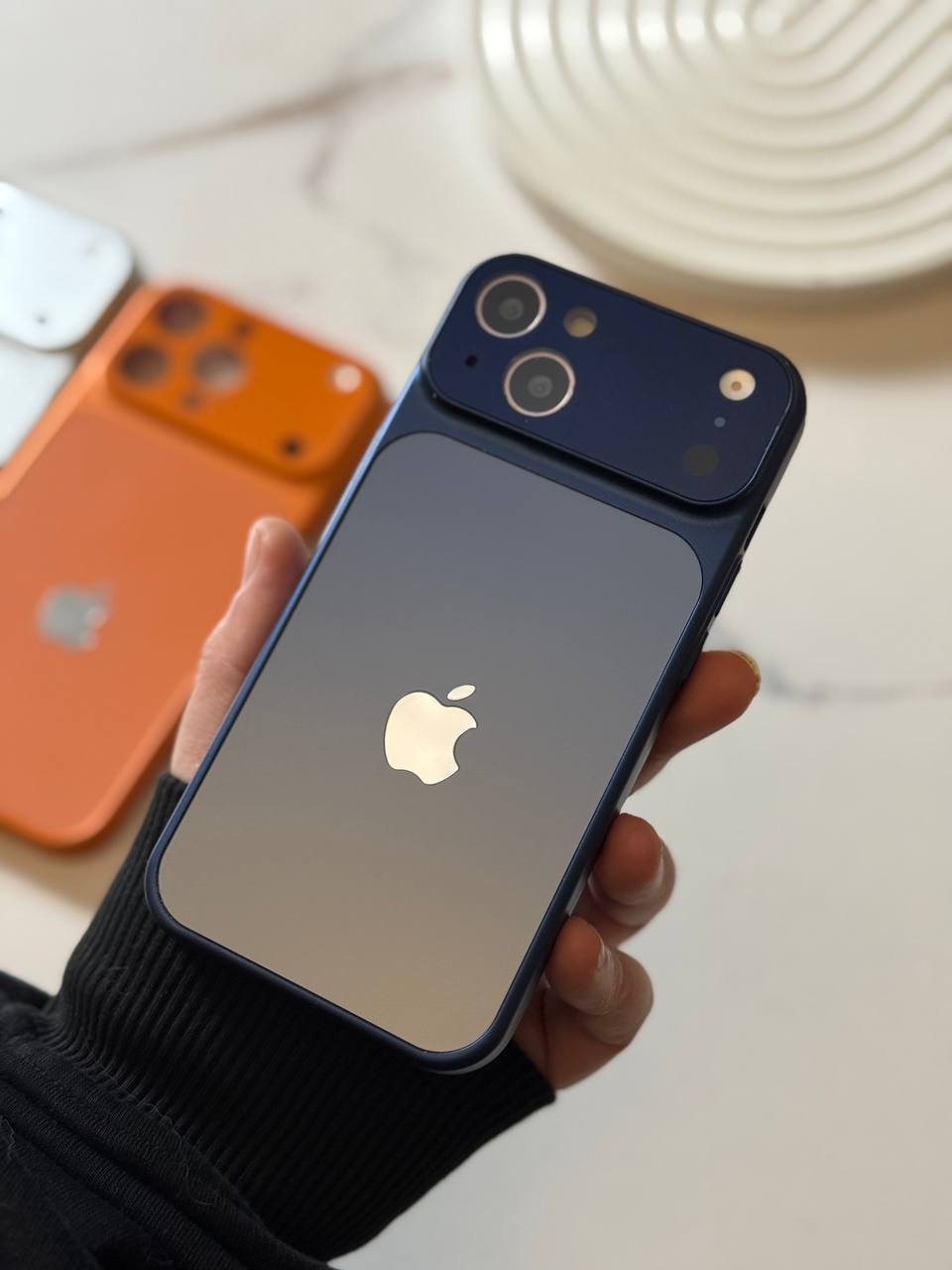 IPhone Case with Camera Lens Protection Apple Logo