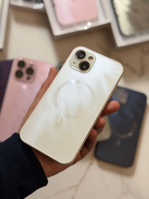 Luxury Glossy MagSafe iPhone Case - IPhone 17 pro max - White