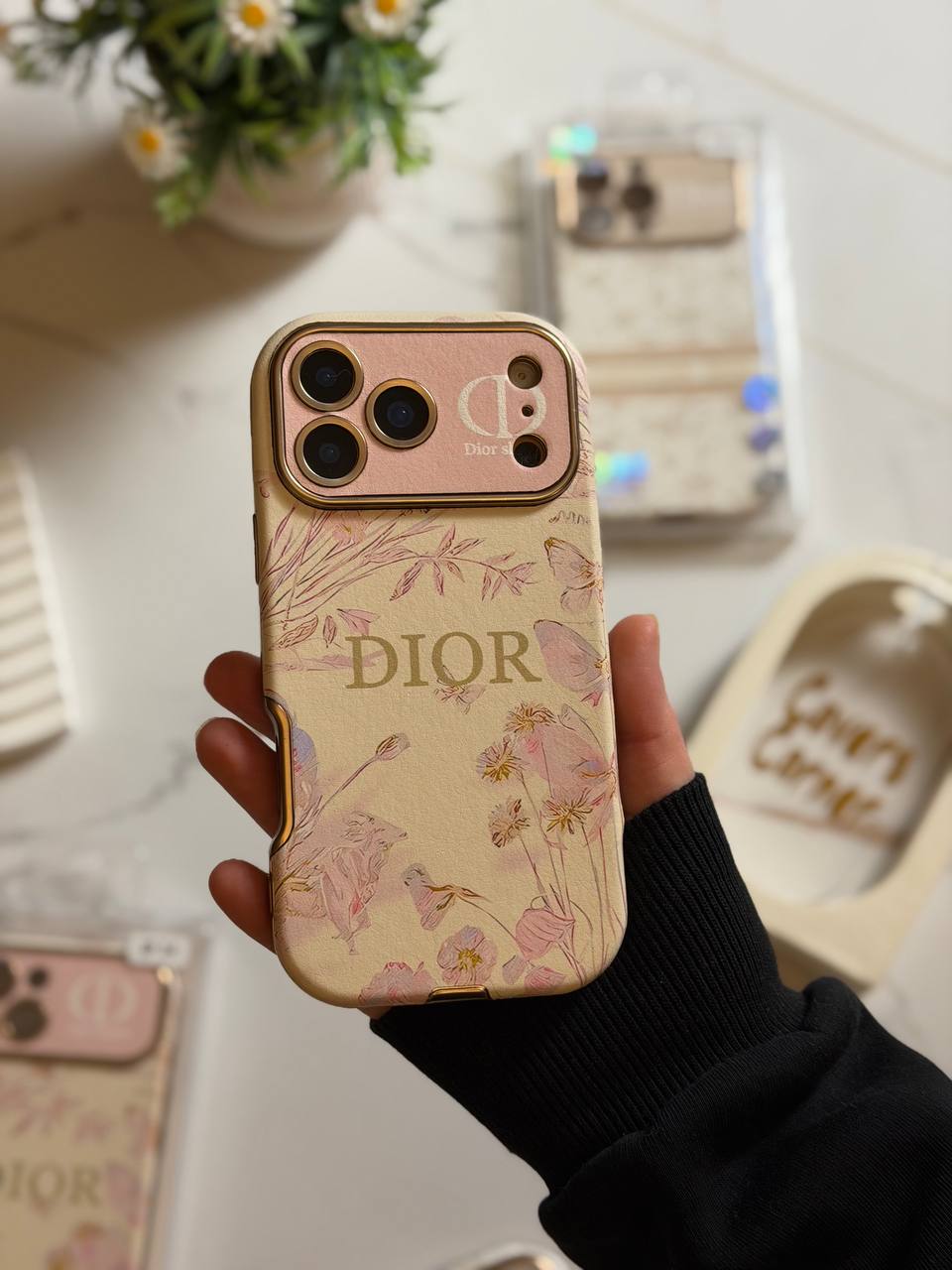 Dior-Inspired Luxury iPhone Case