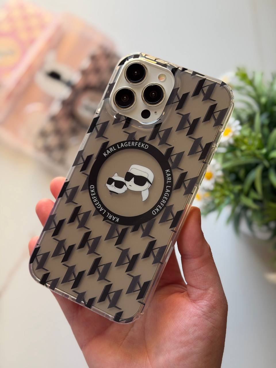 Karl Style Transparent Shockproof iPhone Case