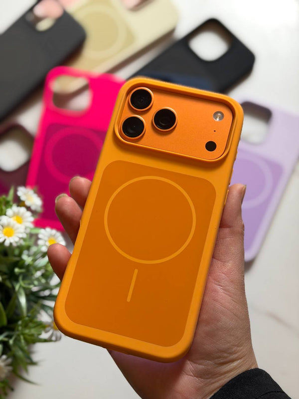 MagSafe Silicone iPhone Case - IPhone 17 pro max - Orange