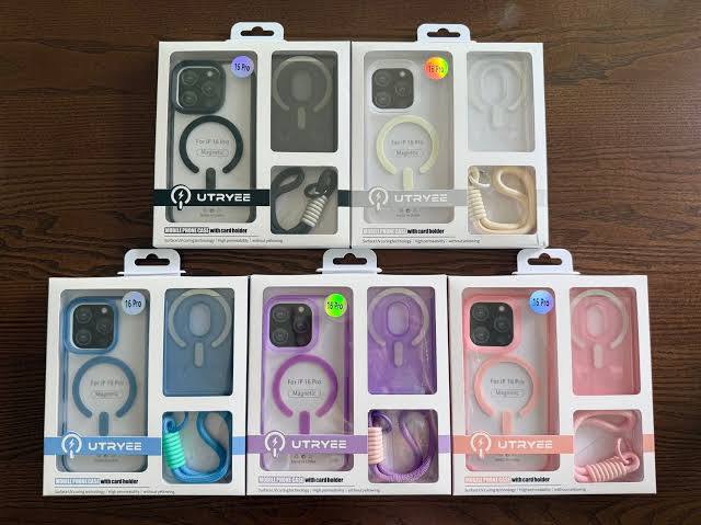 MagSafe Card Holder Phone Case with Wrist Strap
