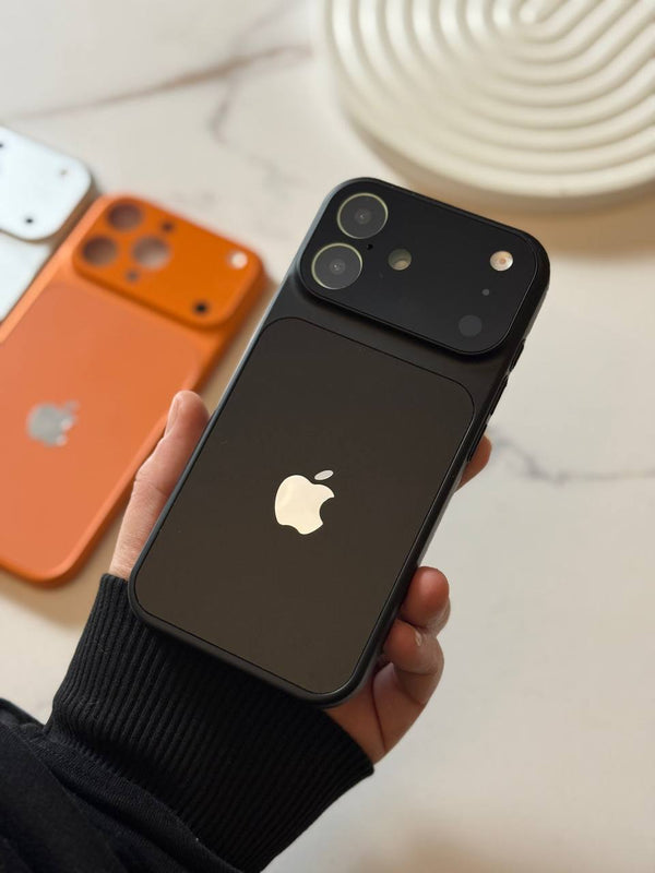 IPhone Case with Camera Lens Protection Apple Logo - IPhone 17 pro max - Black