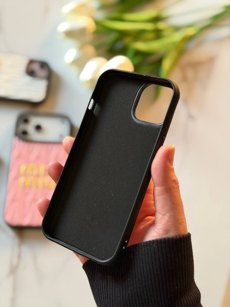 Miu Miu Matelassé Leather iPhone Case