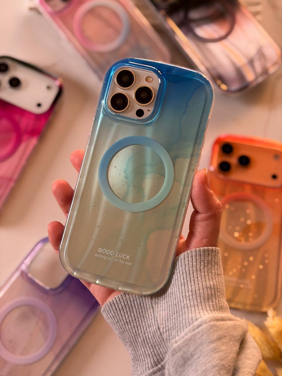 Gradient MagSafe Glitter Phone Case