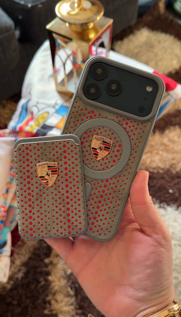 Luxury Designer Phone Case - Porsche / IPhone 17 pro max - Gray