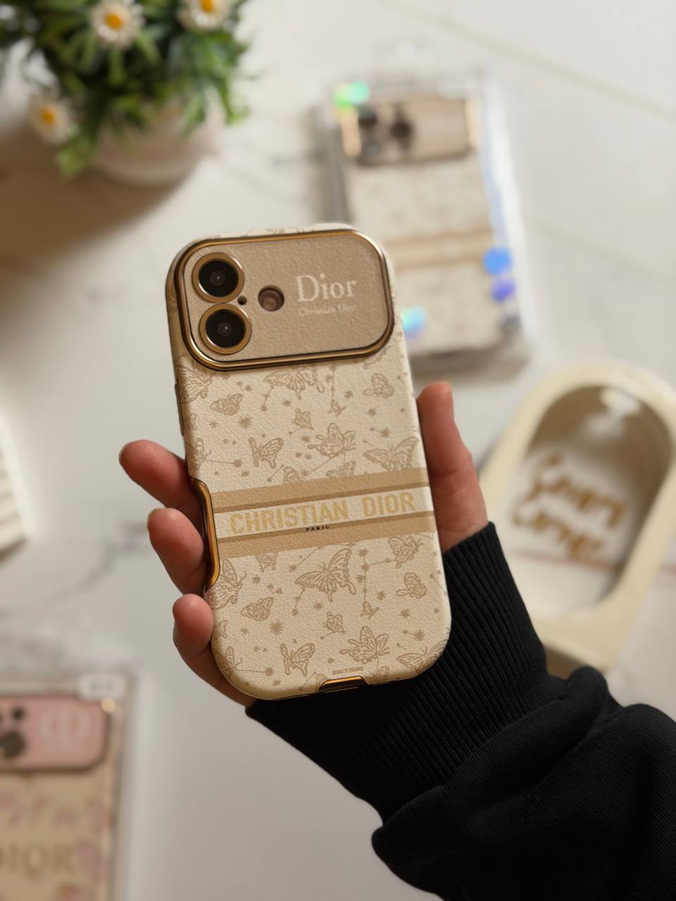 Dior-Inspired Luxury iPhone Case