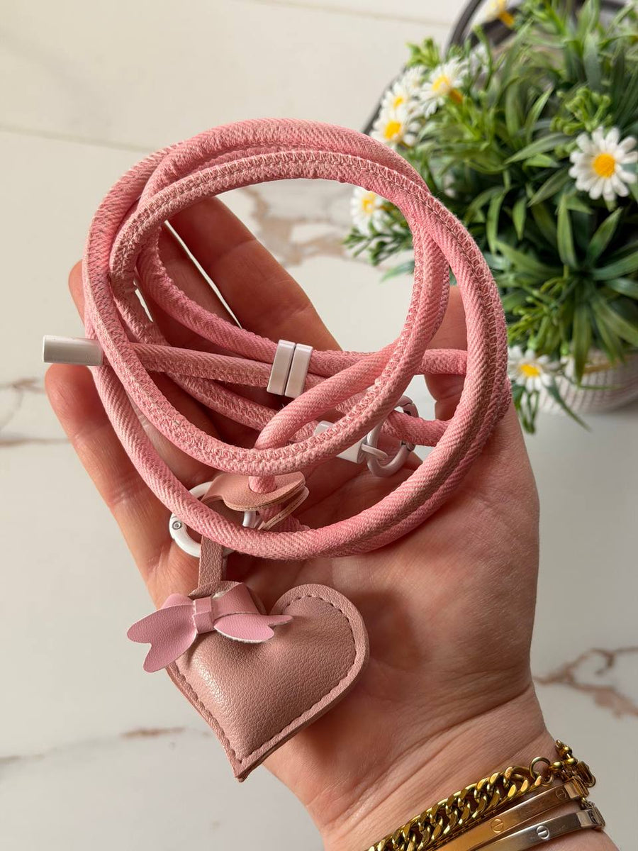 Heart Charm Phone Wrist Strap