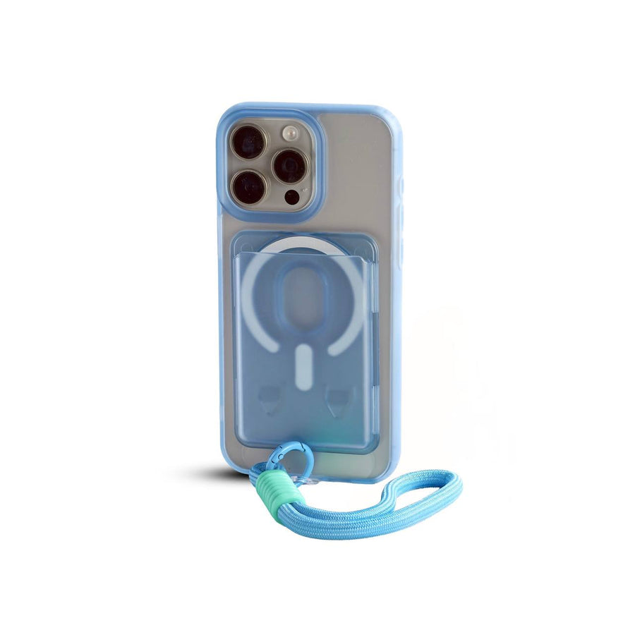 MagSafe Card Holder Phone Case with Wrist Strap