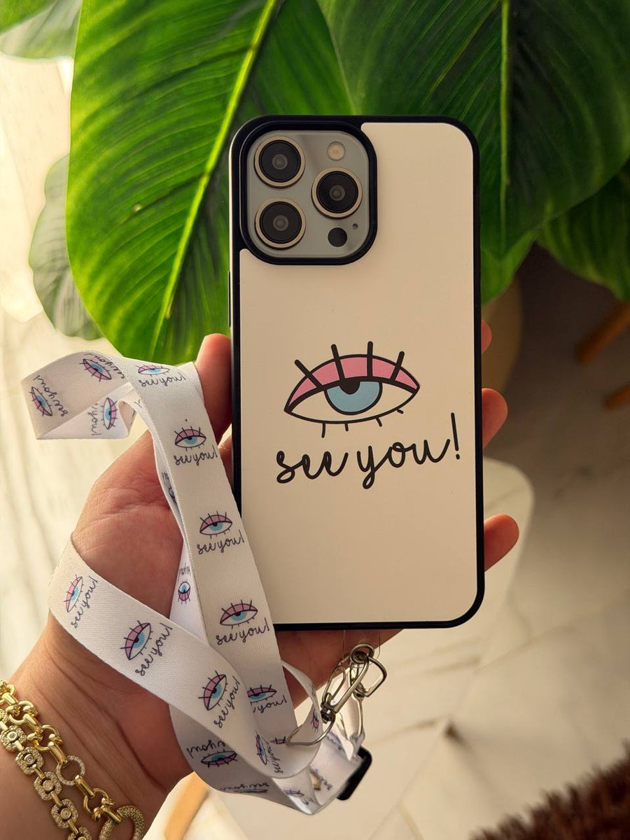 Chiara Ferragni Eye Print Phone Case with Holders