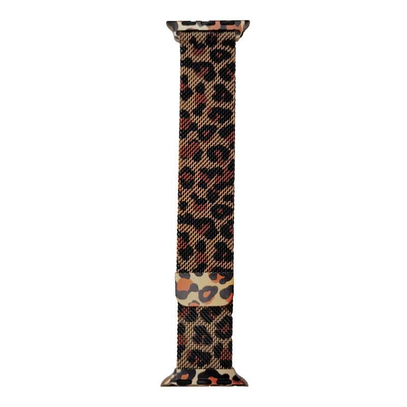 Milanese Leopard Print Watch Band for Apple Watch