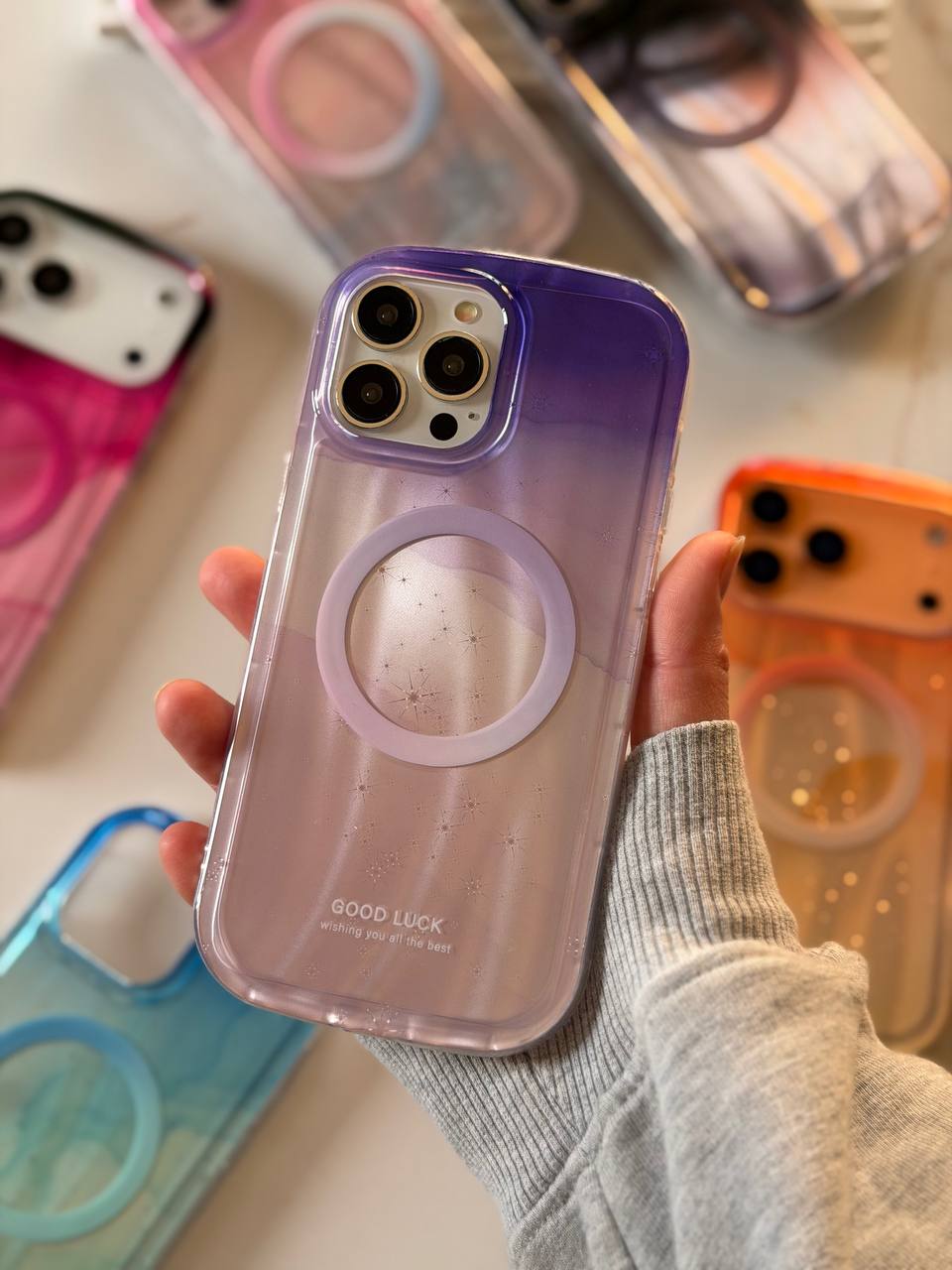 Gradient MagSafe Glitter Phone Case