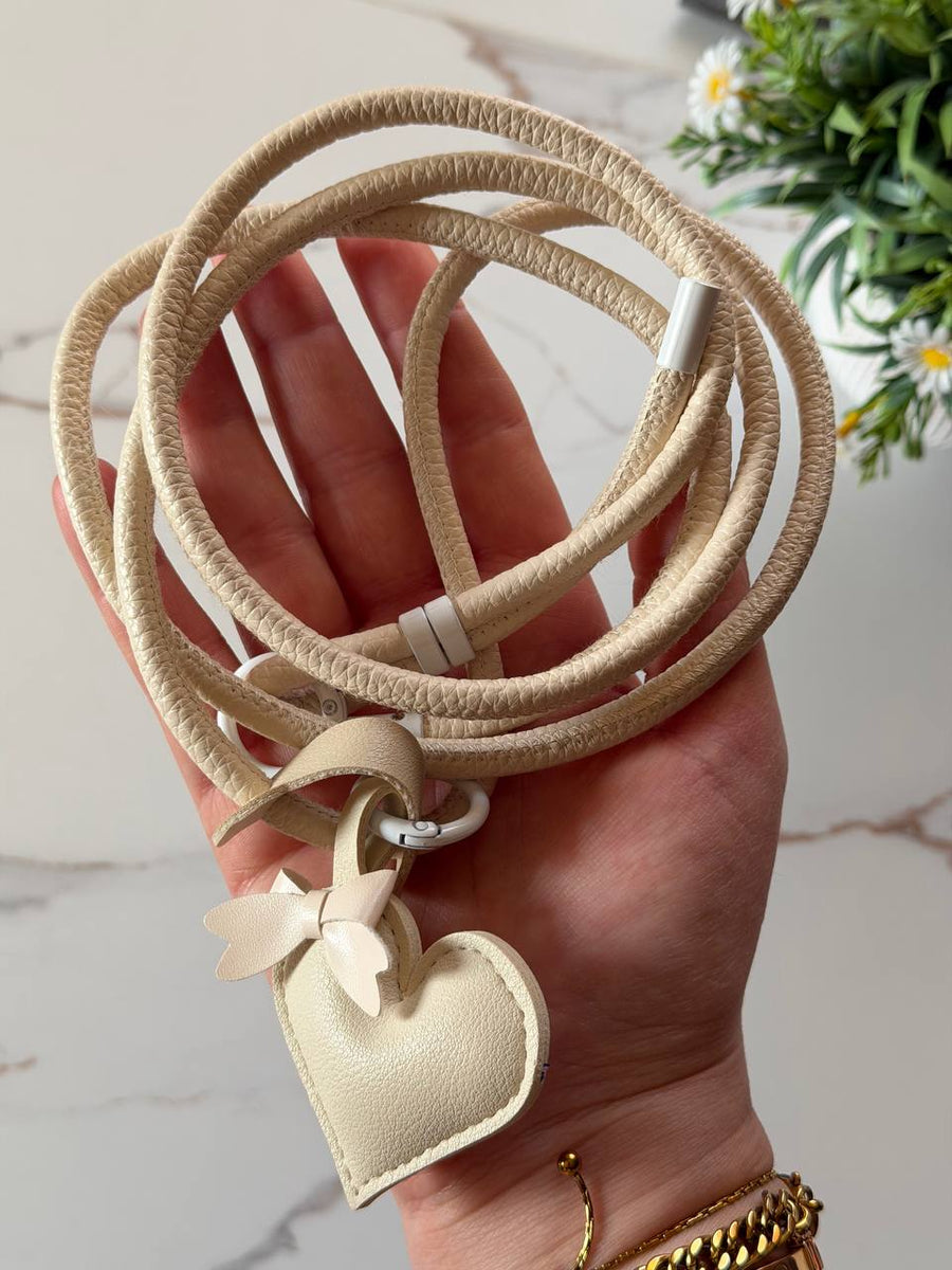 Heart Charm Phone Wrist Strap