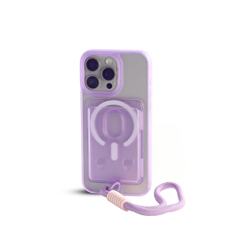 MagSafe Card Holder Phone Case with Wrist Strap