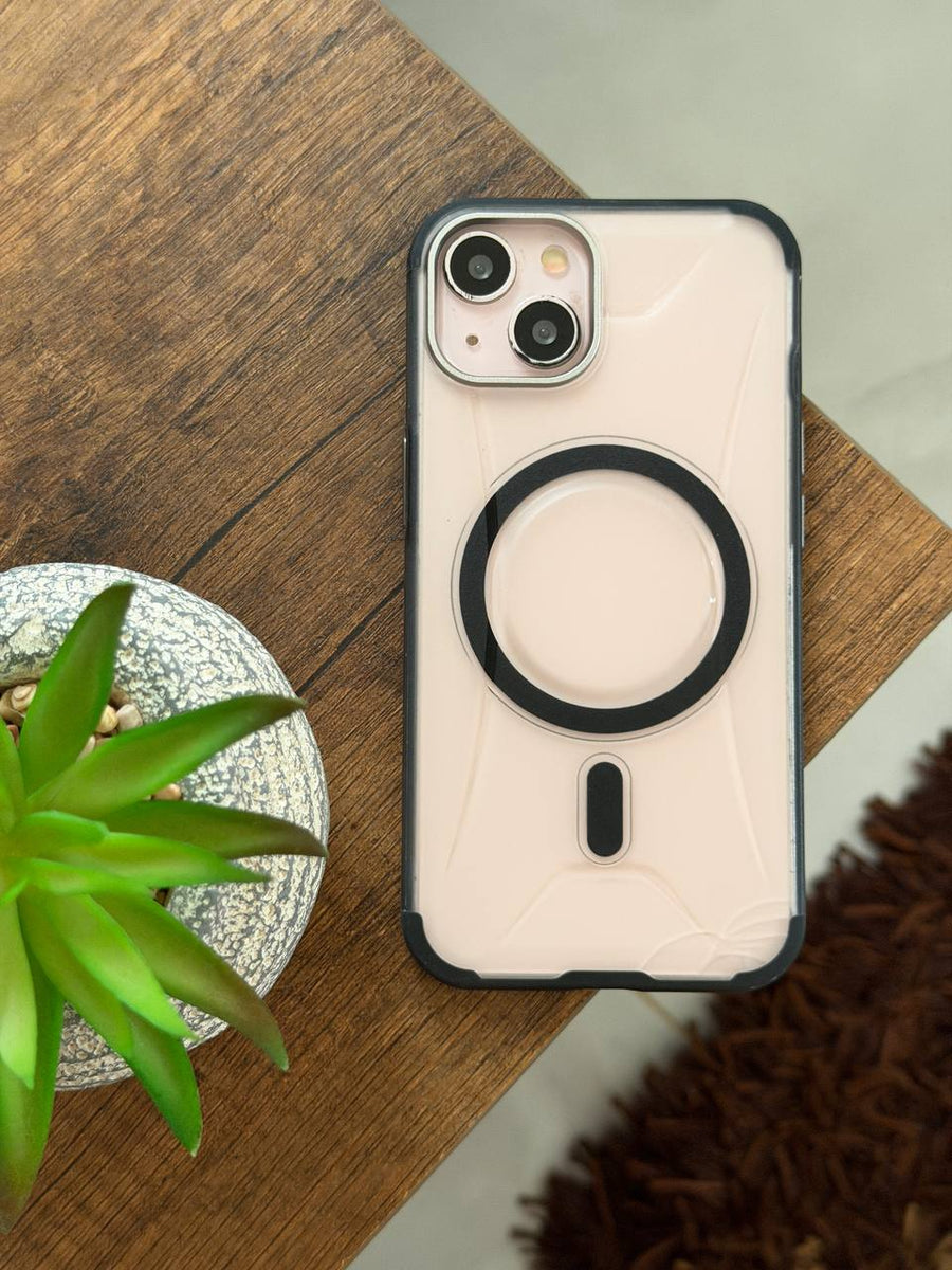 MagSafe Clear Phone Case with Colored Frame