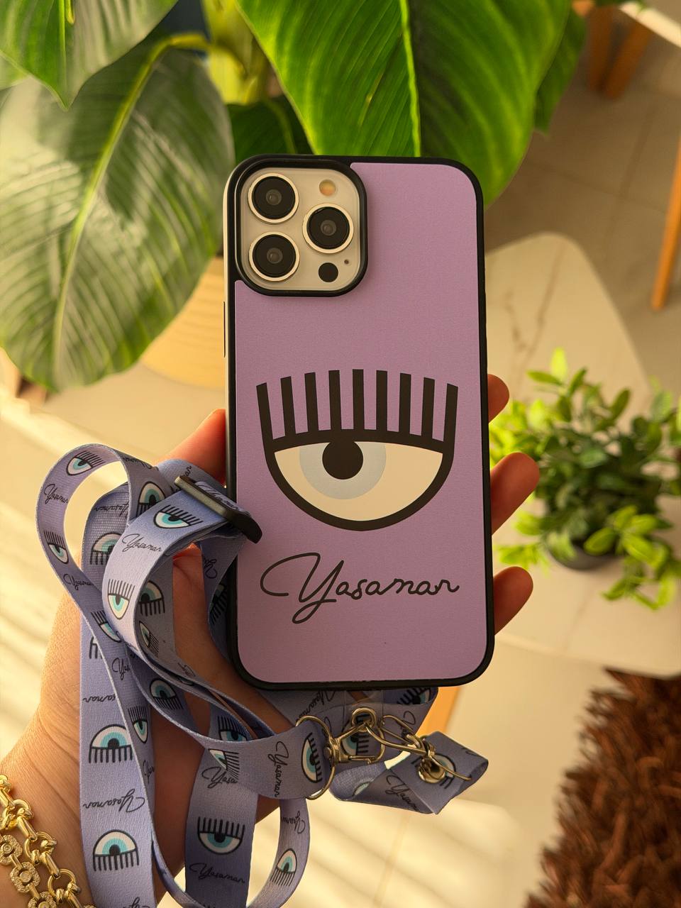 Chiara Ferragni Eye Print Phone Case with Holders