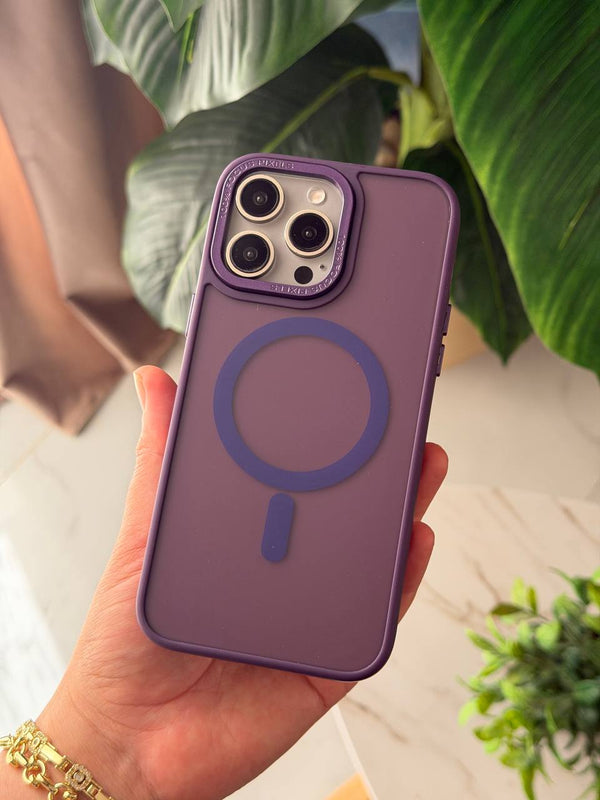 MagSafe Matte Blue Phone Case with Camera Protection - IPhone 14 Pro Max - Purple