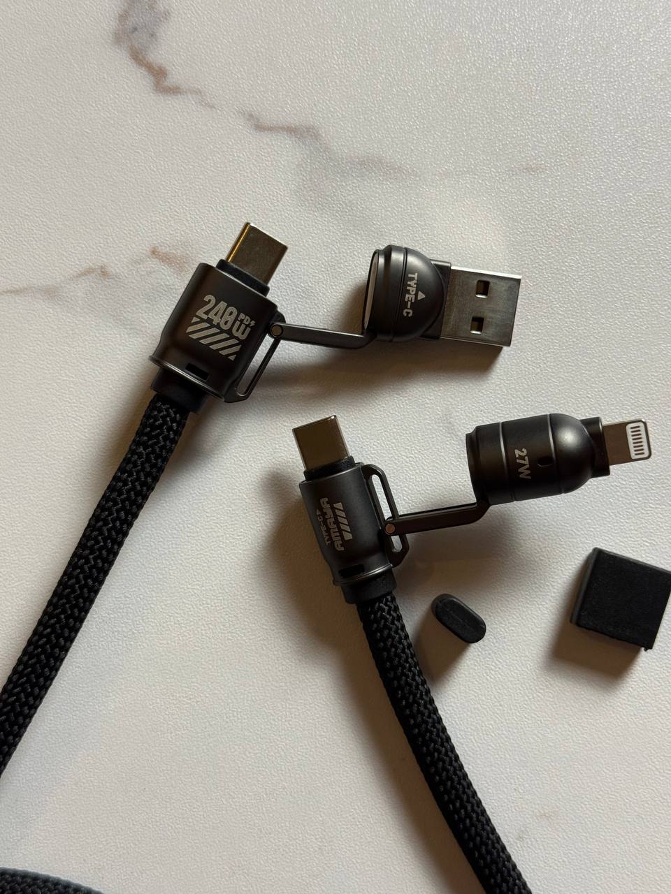 PIMENO 4-in-1 Data Line with Zinc Alloy Neck Hanger