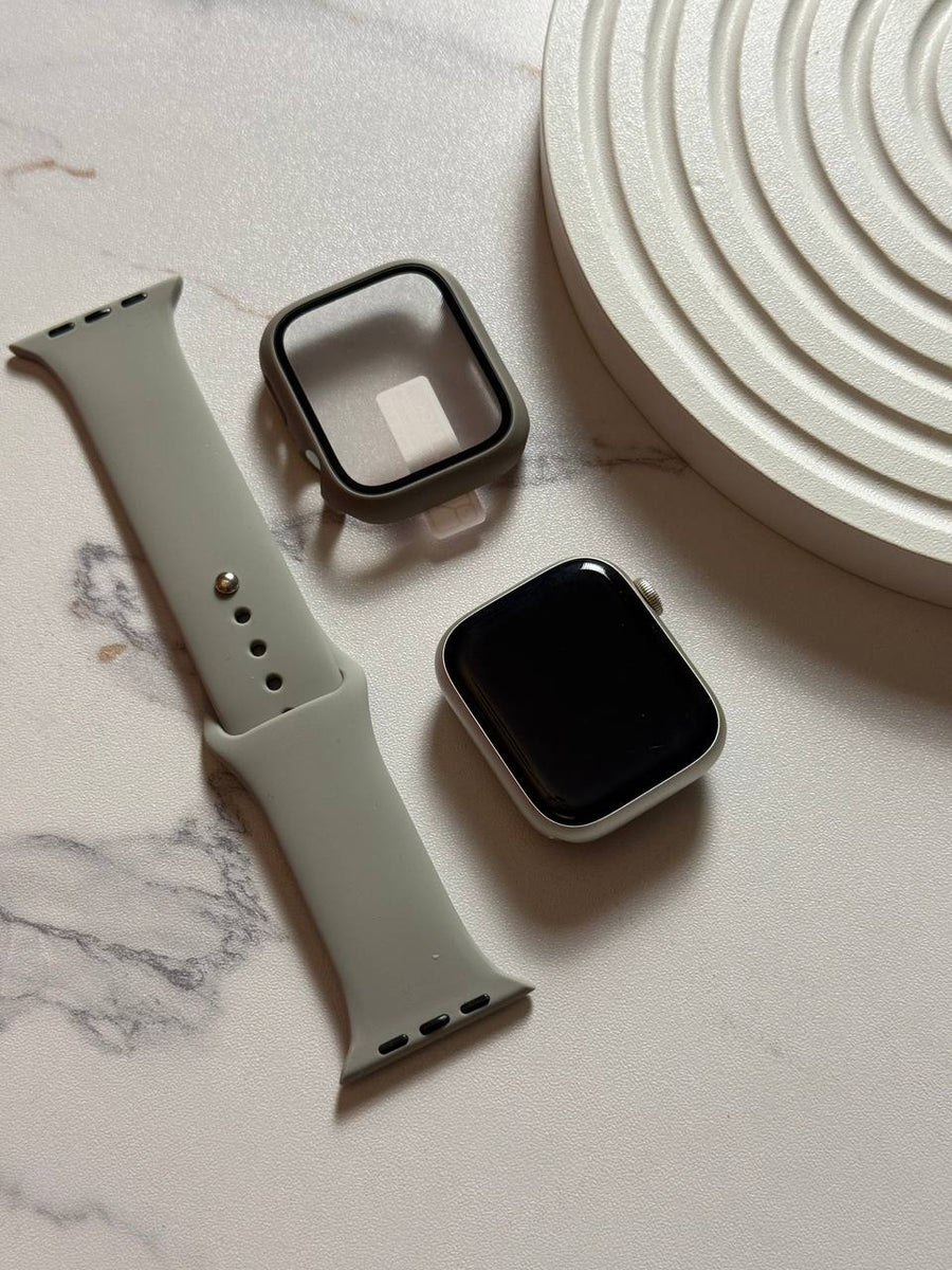 Apple Watch Sport Band with Screen Protector Case Set