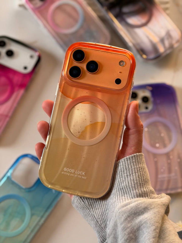 Gradient MagSafe Glitter Phone Case - IPhone 16 pro max - Orange