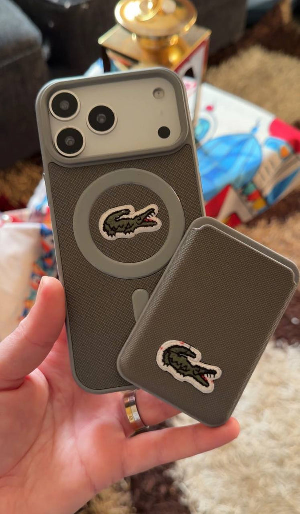 Luxury Designer Phone Case - Lacoste / IPhone 17 pro max - Gray