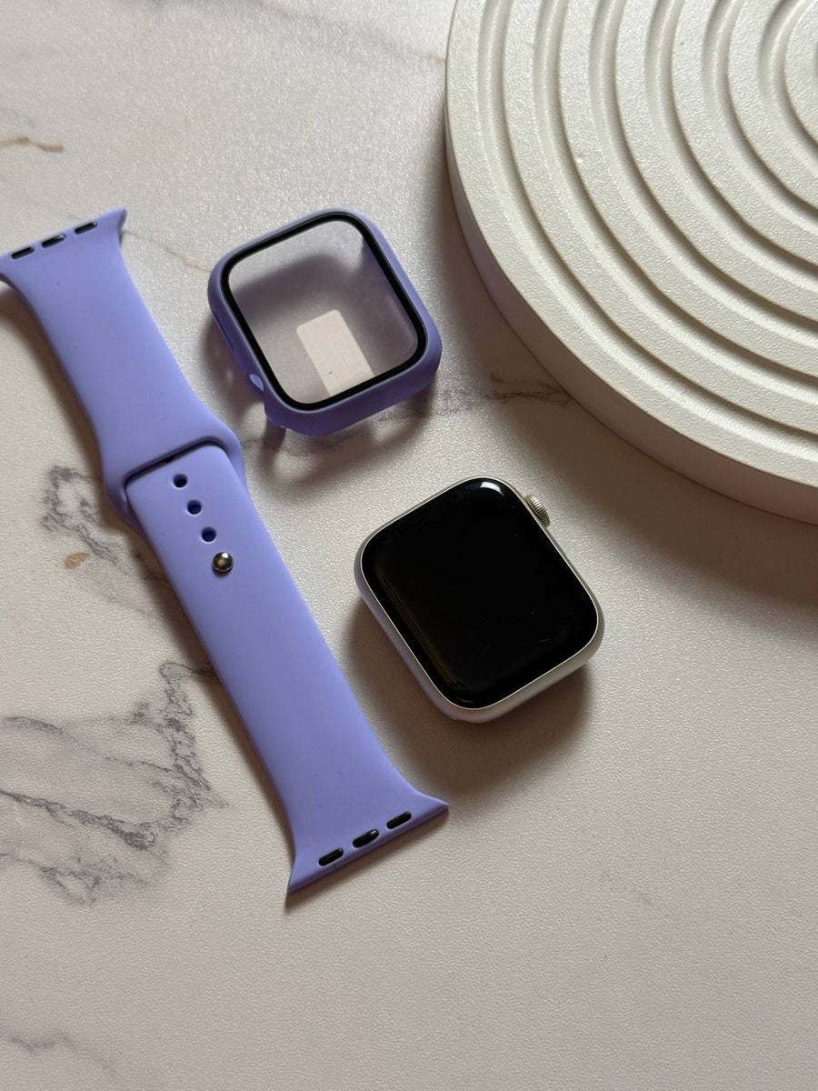 Apple Watch Sport Band with Screen Protector Case Set