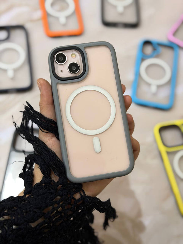 Magnetic Phone Case with MagSafe Support - IPhone 16 pro max - Gray