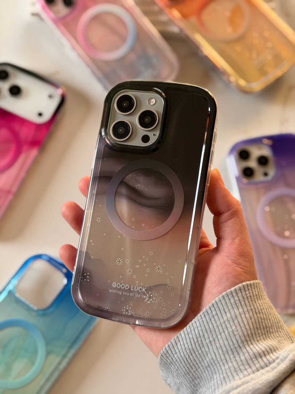 Gradient MagSafe Glitter Phone Case