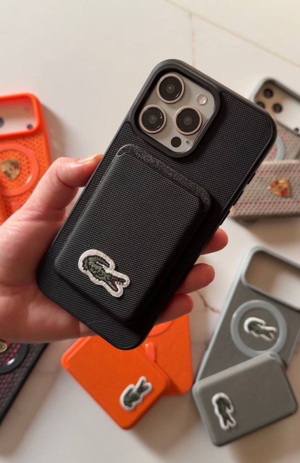 Luxury Designer Phone Case - Lacoste / IPhone 17 pro max - Black