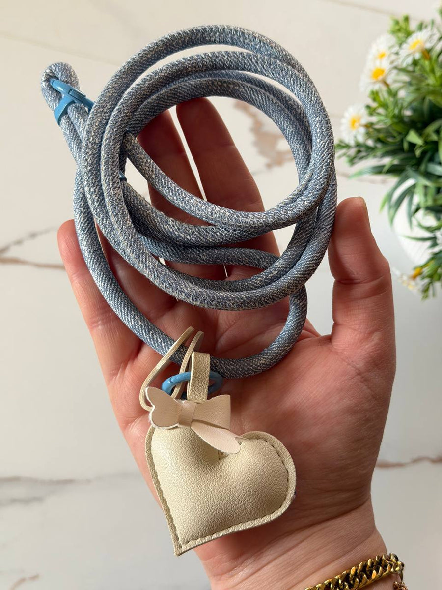 Heart Charm Phone Wrist Strap