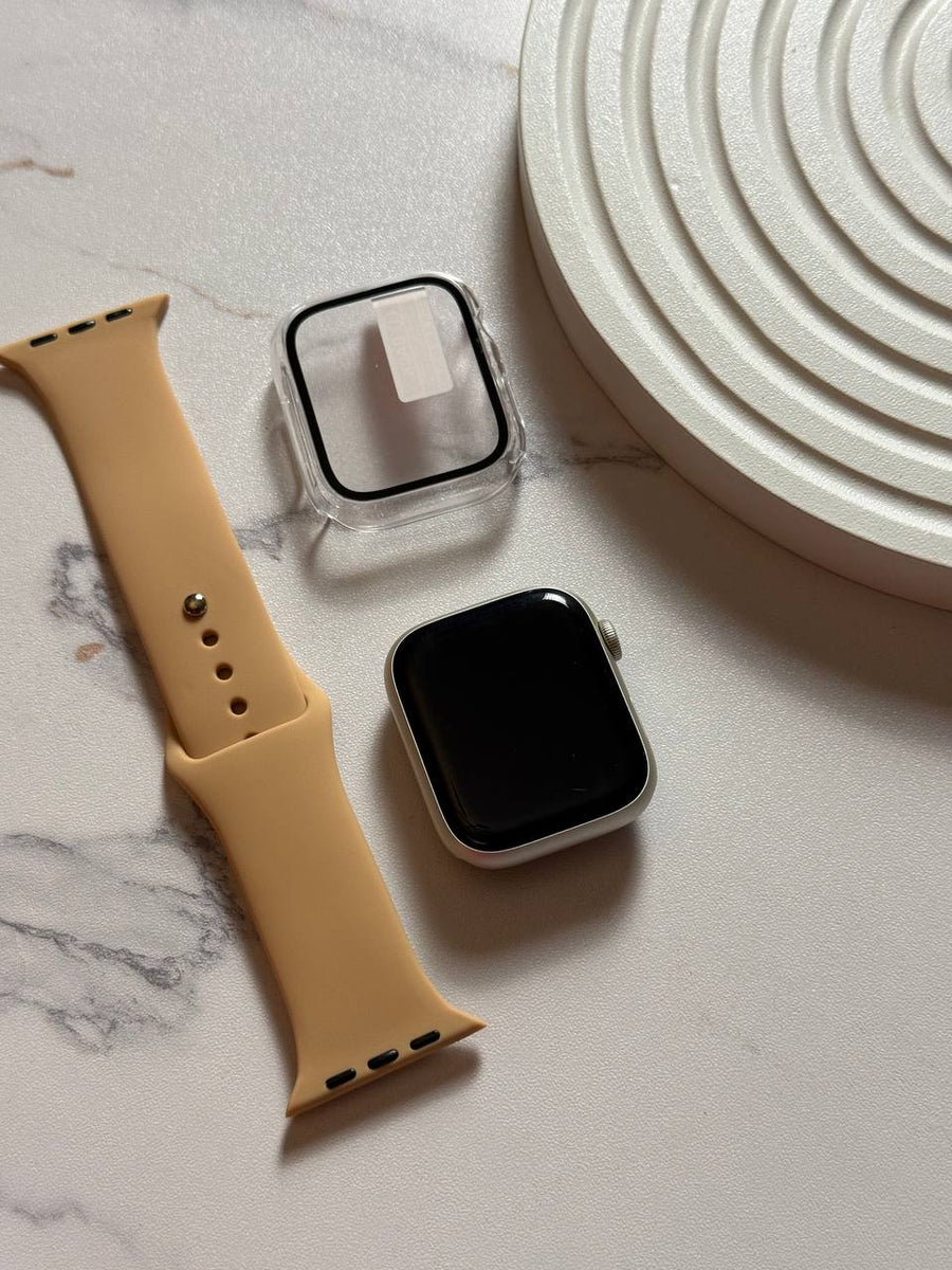 Apple Watch Sport Band with Screen Protector Case Set