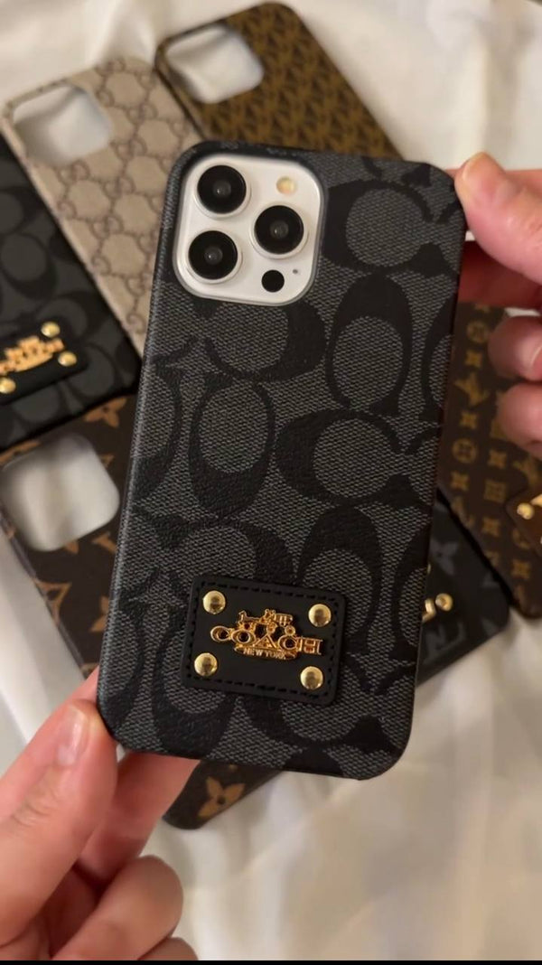 Luxury Logo Phone Case - IPhone 14 pro max - Black Coach