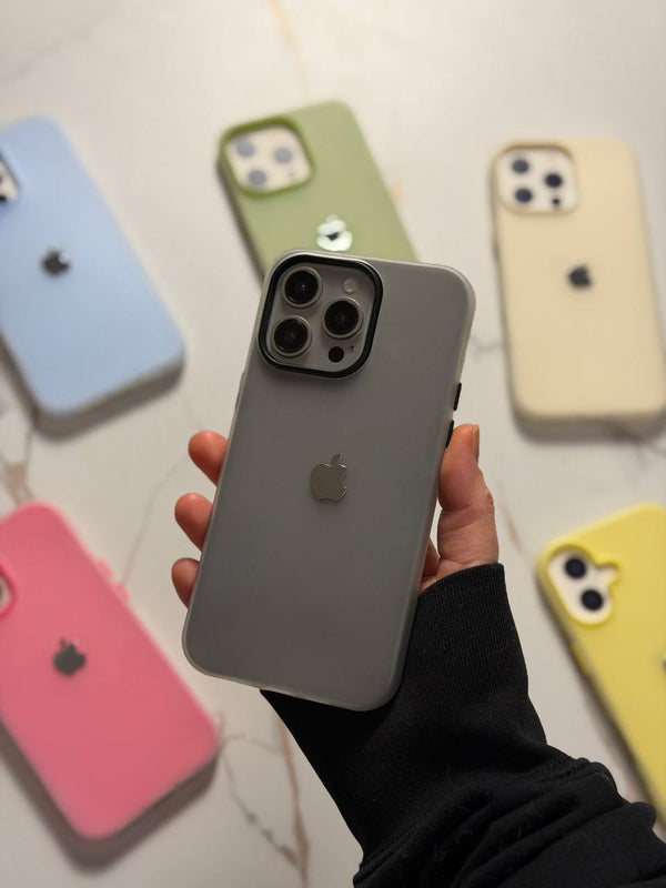 Silicone Soft Edge Case - IPhone 16 pro max - Gray