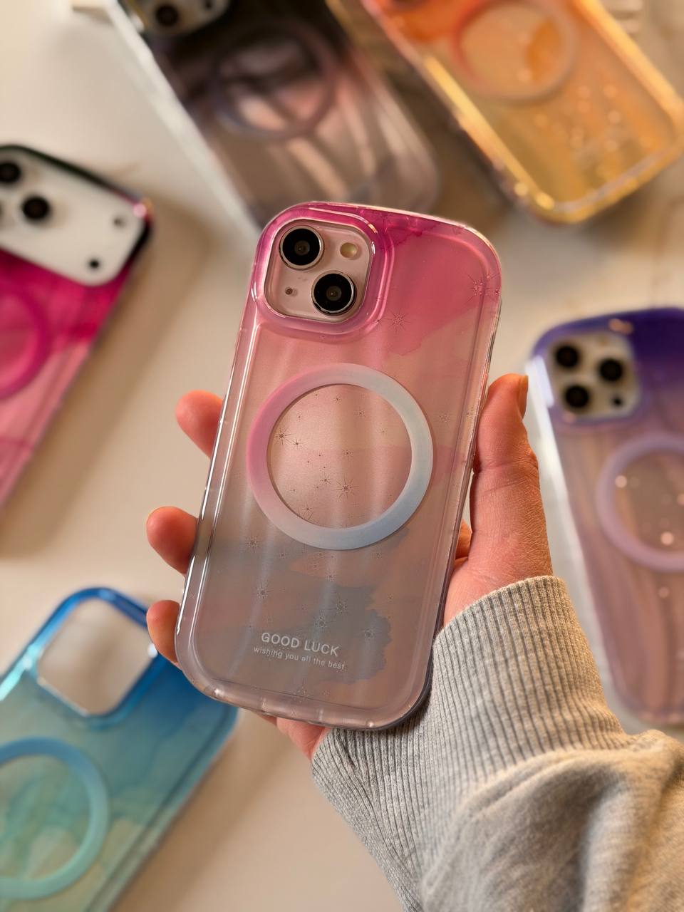 Gradient MagSafe Glitter Phone Case