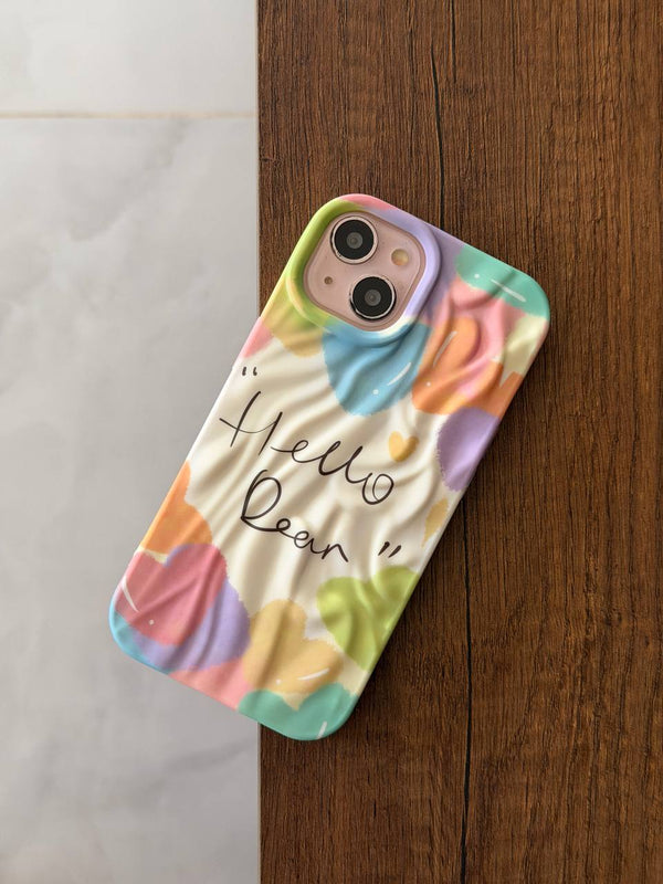 Premium Artistic Phone Case - IPhone 14 - Hello Love