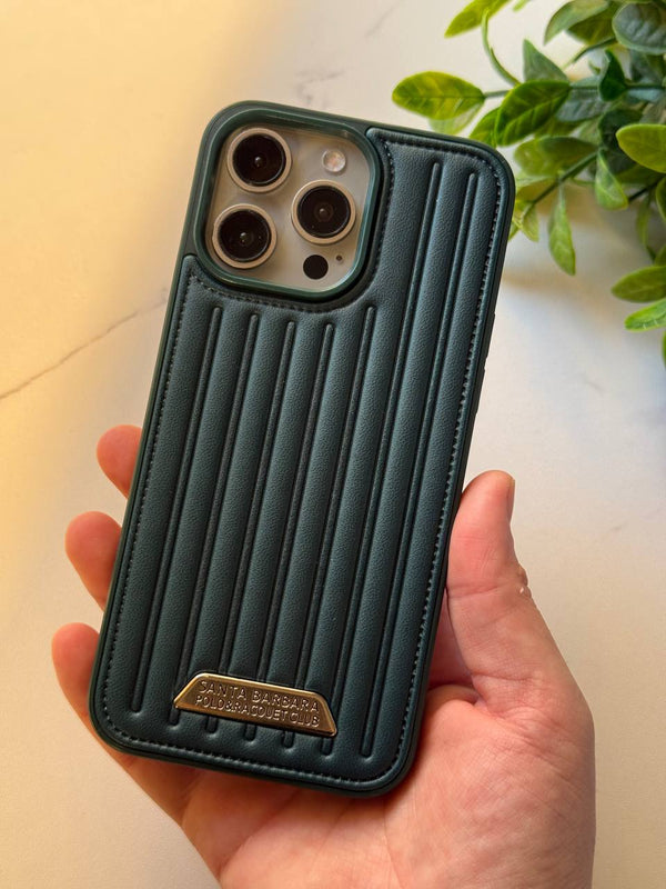Santa Barbara Polo & Racquet Club Leather iPhone Case - IPhone 13 pro max - Olive