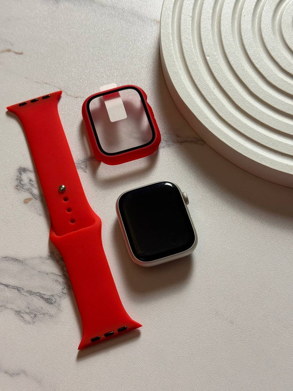 Apple Watch Sport Band with Screen Protector Case Set
