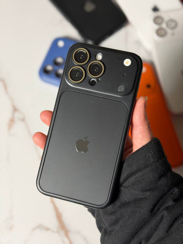 Double Protection Silicone iPhone Case with Camera Protection - IPhone 17 pro max - Black