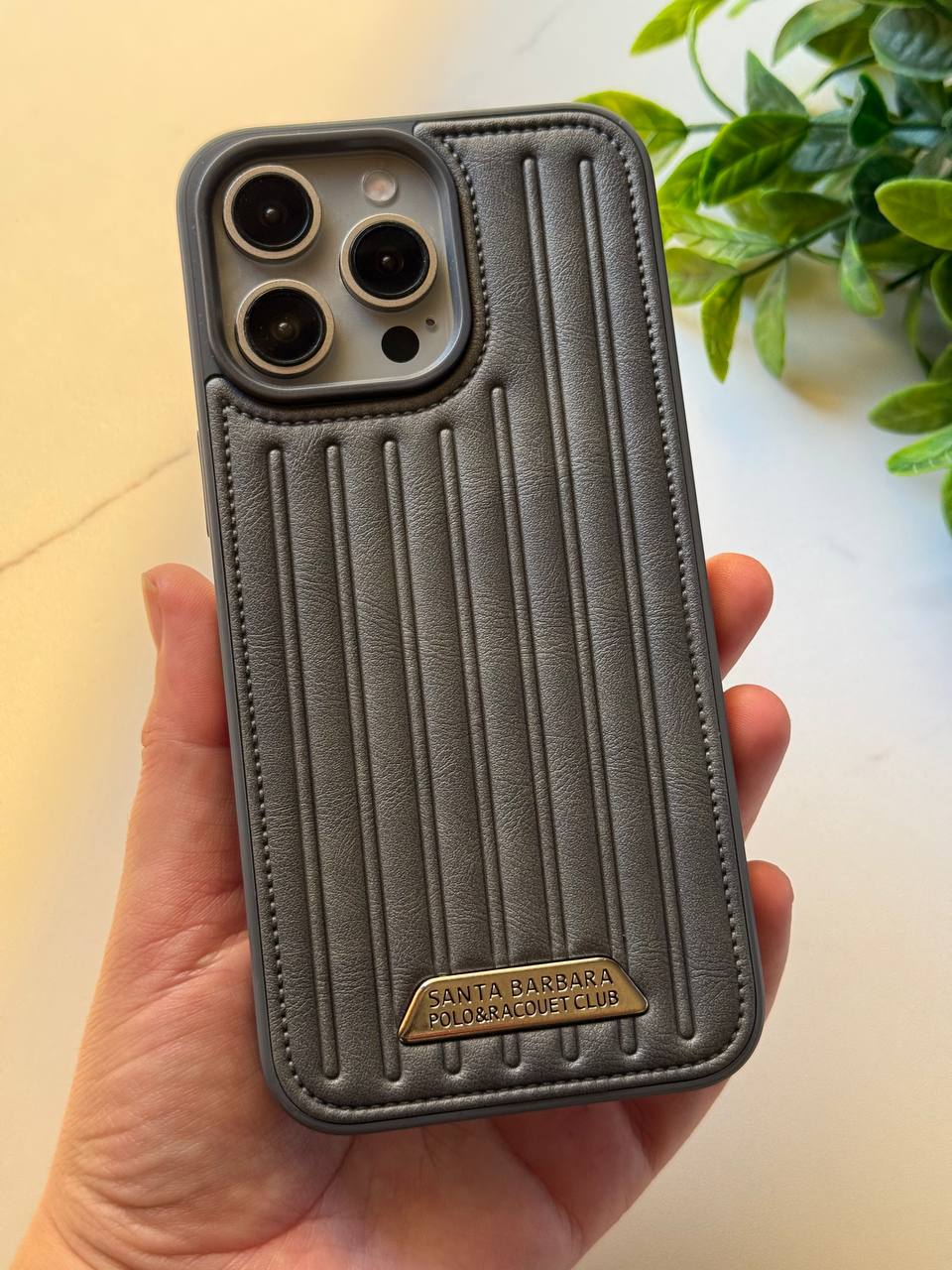 Santa Barbara Polo & Racquet Club Leather iPhone Case