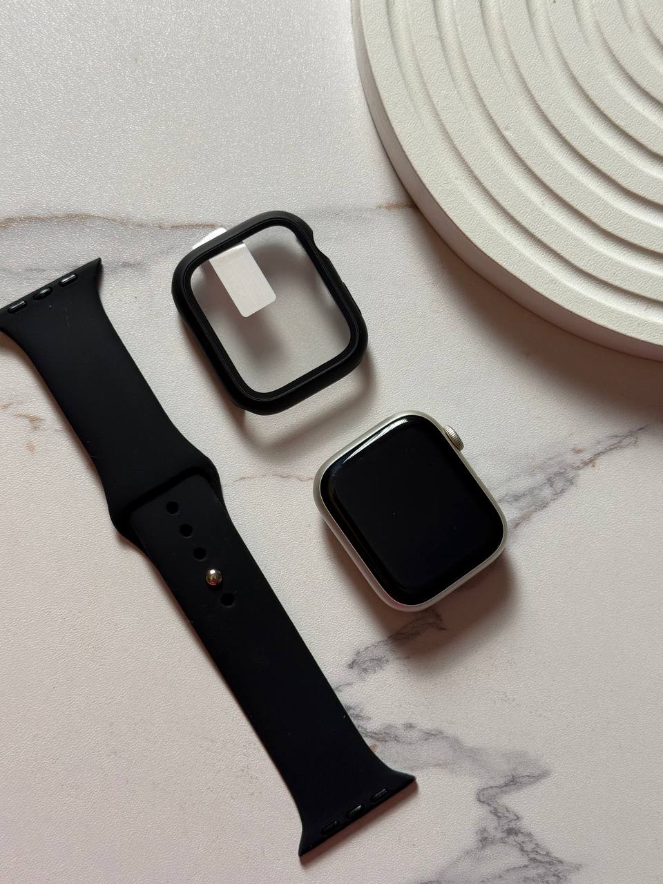 Apple Watch Sport Band with Screen Protector Case Set