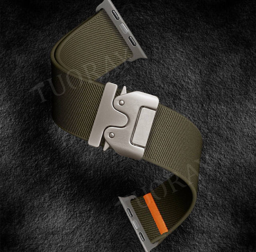 Nylon Sport Watch Band with Secure Parachute Buckle for Apple Watch