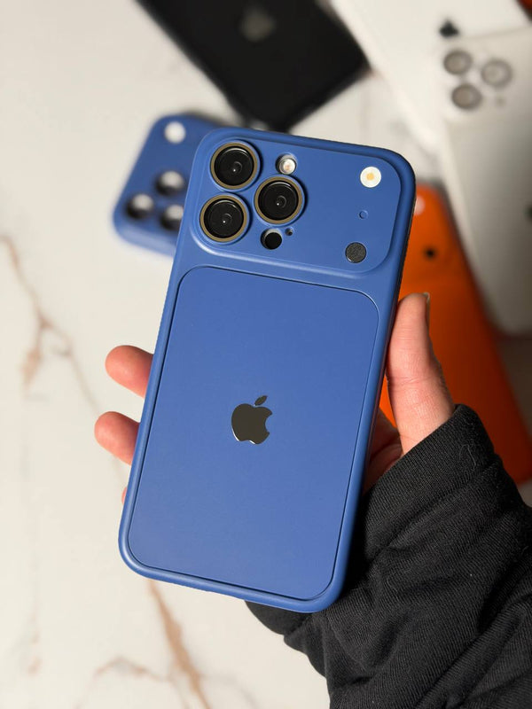 Double Protection Silicone iPhone Case with Camera Protection - IPhone 17 pro max - Blue
