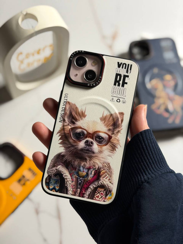 Premium Ultras Slim MagSafe Case - IPhone 15 pro max - Chihuahua with Sunglasses