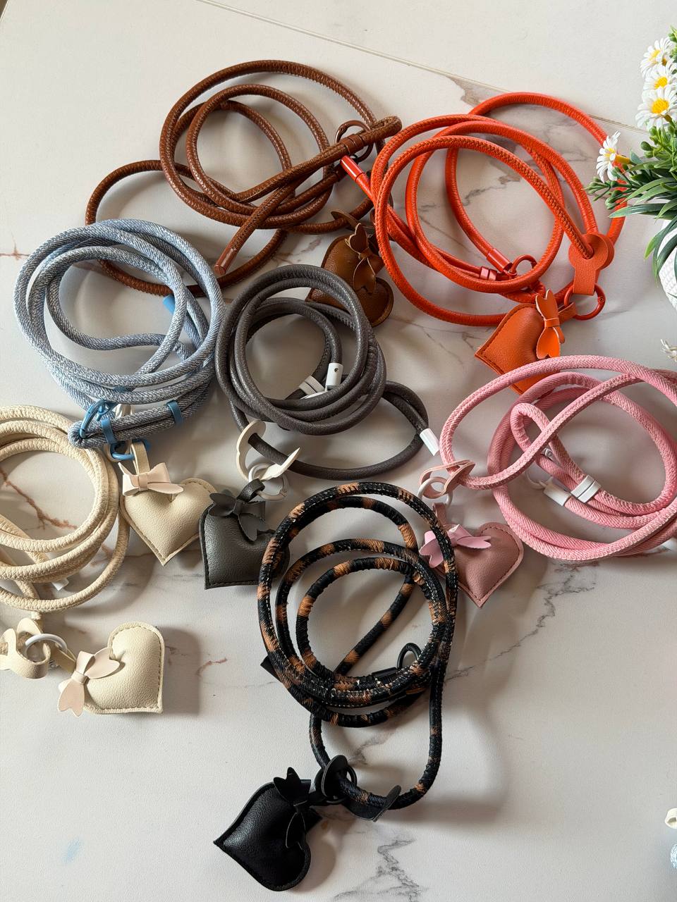 Heart Charm Phone Wrist Strap